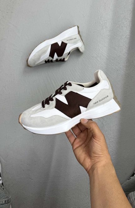 نیوبالانس 327 سفید طوسی قهوه ای